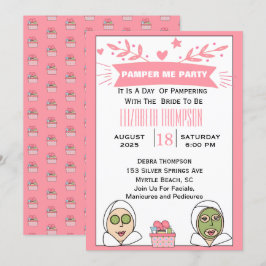Spa-fest för blivande brud inbjudningar