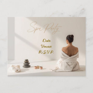 Spa-fest Minimalt Välbefinnande Design Vykort
