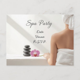 Spa-fest Minimalt Välbefinnande Design Vykort