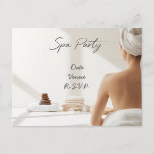 Spa-fest Minimalt Välbefinnande Design Vykort