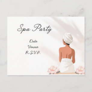 Spa-fest Minimalt Välbefinnande Design Vykort