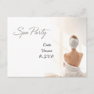 Spa-fest Minimalt Välbefinnande Design Vykort