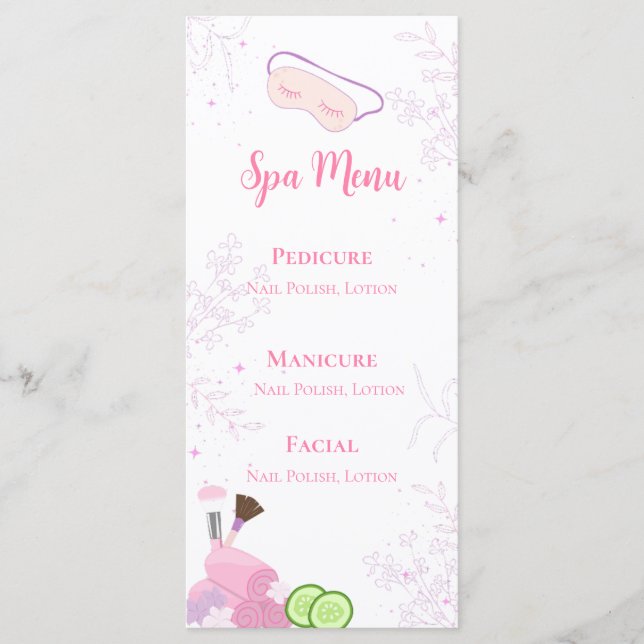 Spa-festmeny Meny (Framsida)
