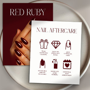 Spa/flyer för eftervård av naglar flygblad