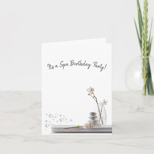 Spa-födelsedagsfest Inbjudan (Framsida)