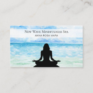 Spa för meditation för Mindfulness för solnedg Visitkort