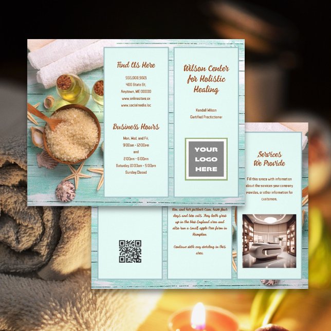 Spa Healing Holistisk Affärs Folded Reklamblad (Skapare uppladdad)
