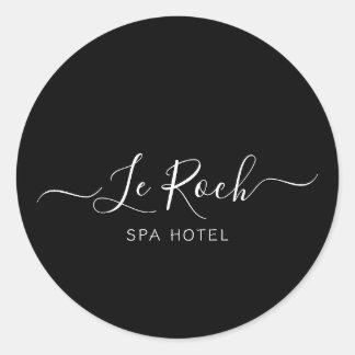 Spa Hotel Svart Runt Klistermärke