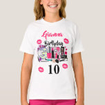 Spa make up Birthday Girl | anpassningsbarnas ålde T Shirt<br><div class="desc">Firar födelsedag med denna speciella t-shirt,  speciell och personlig design</div>