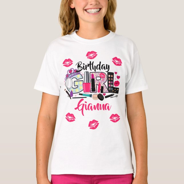Spa make up Birthday Girl | T Shirt (Framsida)