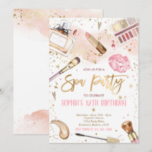 Spa Makeup Födelsedagsfest Rosa Glam Party