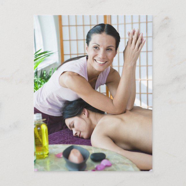 Spa-massage 2 vykort (Framsida)