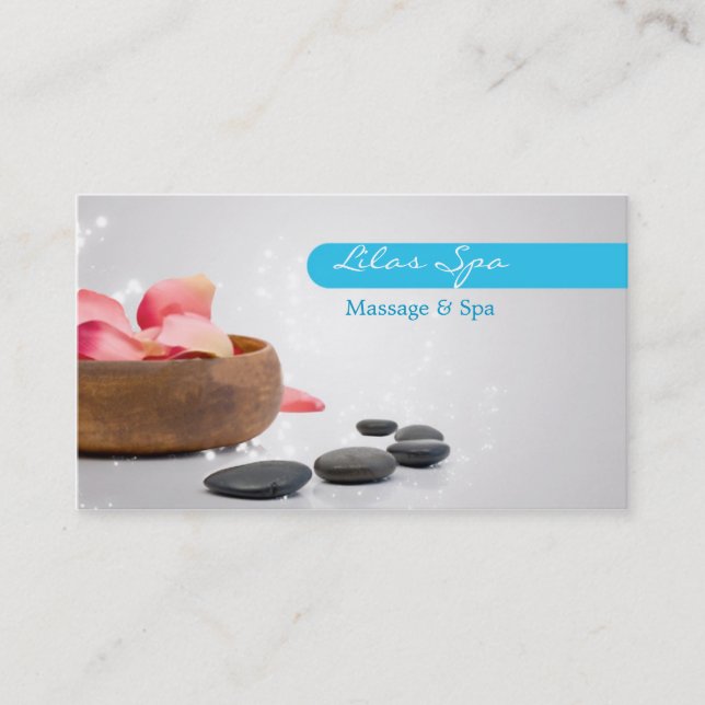 Spa & Massage Business Card Visitkort (Framsida)