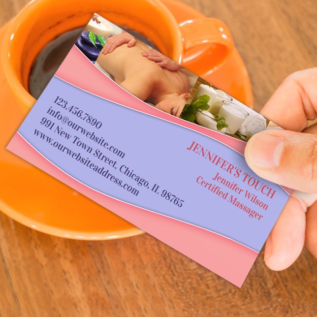 Spa Massage Business Card Visitkort (Skapare uppladdad)