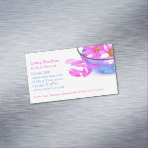 Spa Massage Flowers Magnetiska Visitkort