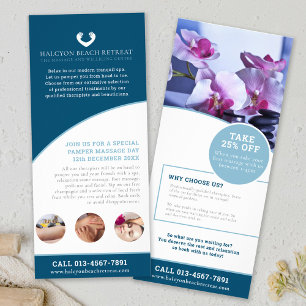 Spa-massage hälsa-kampanjen marknadsföring reklamkort
