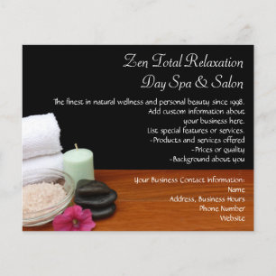 Spa/massage/pedicure Salon Scene Black/Färg Flygblad