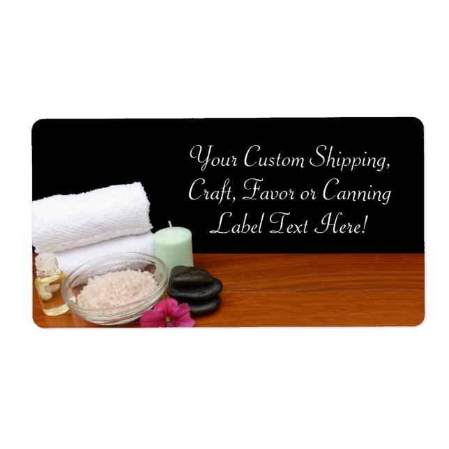 Spa/massage/pedicure Salon Scene Black/Färg Fraktsedel (Framsidan)