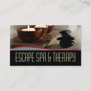 Spa Massage Therapist Clinic Hälsa Business Visitkort