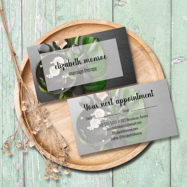 Spa Massage Therapist Salon Visitkort (Skapare uppladdad)