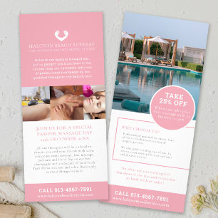Spa massage välbefinnande kampanjmarknadsföring ro reklamkort