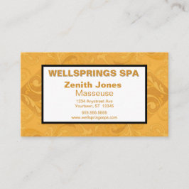 Spa Masseuse Guld Visitkort