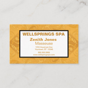 Spa Masseuse Guld Visitkort