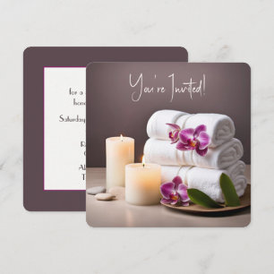 Spa-Möhippa med Orchids Inbjudningar