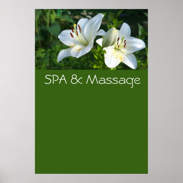 SPA och massage Poster (Framsidan)