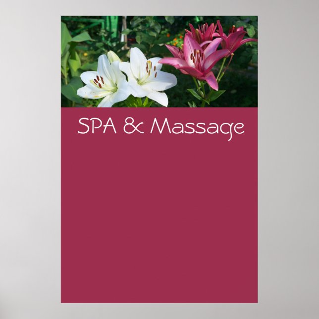 SPA och massage Poster (Framsidan)