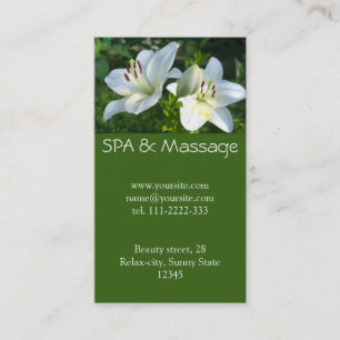 SPA och massage Visitkort