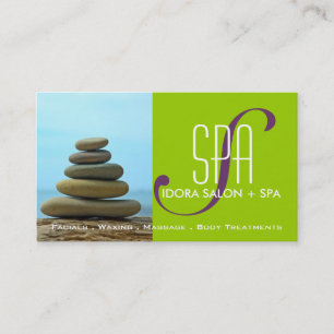 Spa och massagevisitkortmall tidsbeställning kort