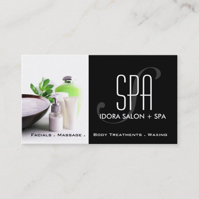 Spa och massagevisitkortmall tidsbeställning kort (Framsida)