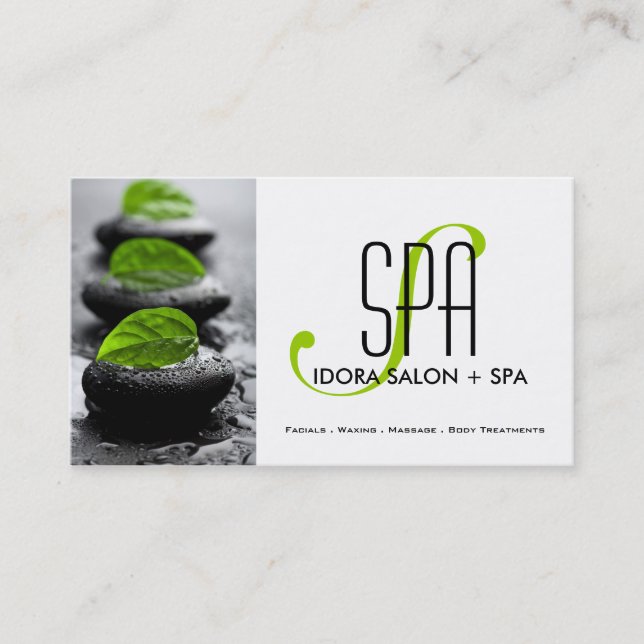 Spa och massagevisitkortmall tidsbeställning kort (Framsida)