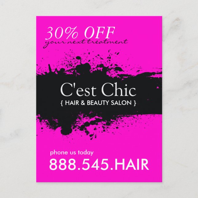 Spa- och nagelsalong, reklam postkort vykort (Framsida)