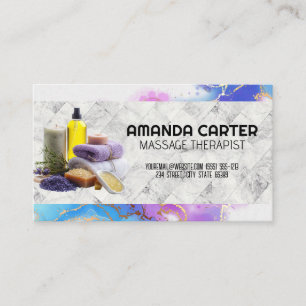 Spa Oils Örters Bath Salts Vattenfärg Marble Visitkort