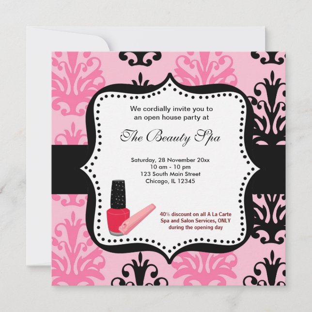 Spa Open House firande Inbjudningar (Framsida)