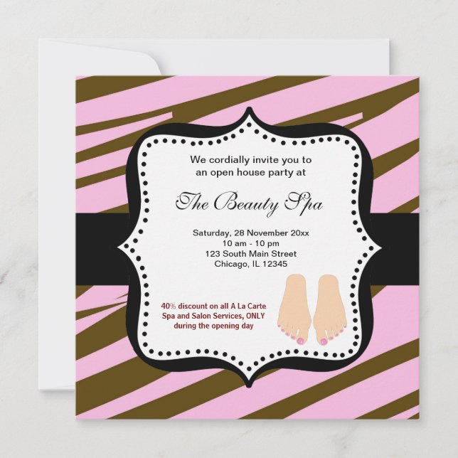 Spa Open House firande Inbjudningar (Framsida)