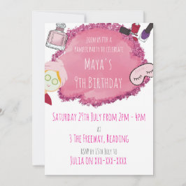 SpA Pamper Party-inbjudan för Barn Party Inbjudningar