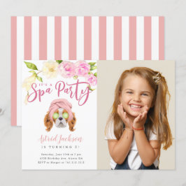 Spa Party Barns födelsedag Photo Inbjudningar