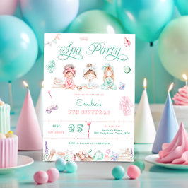 Spa Party Birthday Inbjudningar