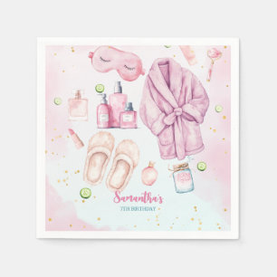 Spa Party Birthday, Sleepover, Slumber Party Pappersservett