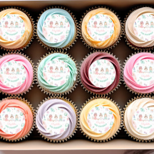 Spa Party Girl Birthday Pastel Runt Klistermärke