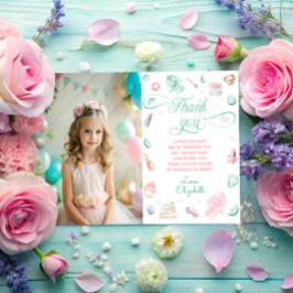 Spa Party Girl Birthday Photo - tackkort Inbjudningar