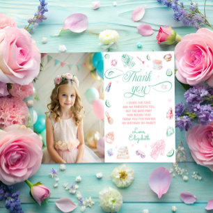 Spa Party Girl Birthday Photo - tackkort Inbjudningar