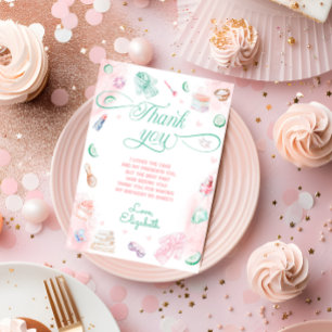 Spa Party Girl Birthday - tackkort Inbjudningar