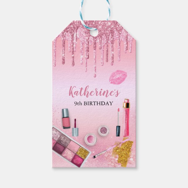 Spa Party Glam Girl Födelsedagsfest Salon Gift Mär Presentetikett (Framsidan)