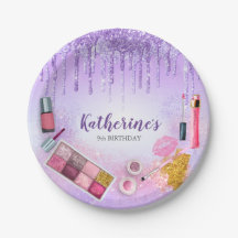 Spa Party Glam Girl Födelsedagsfest Salon Lila