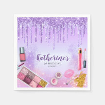 Spa Party Glam Girl Födelsedagsfest Salon Lila