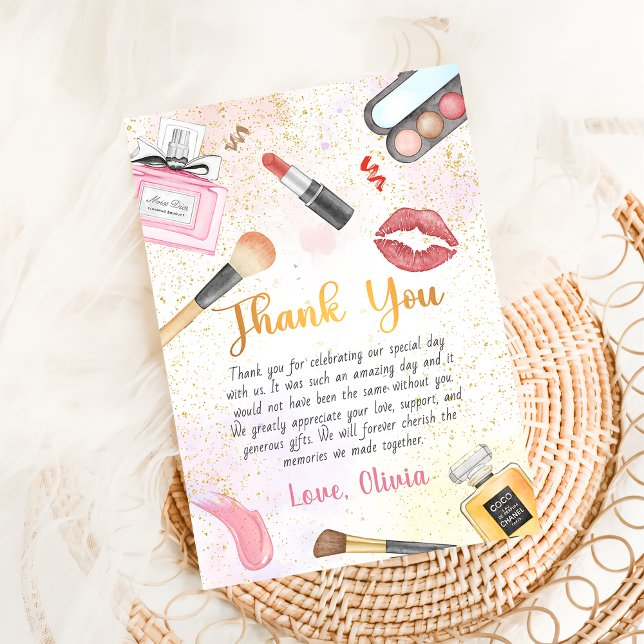 Spa Party Glam Girl Makeup Birthday - tackkort Tack Kort (Skapare uppladdad)
